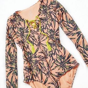 Seea | Solanas Long Sleeve Lace up front Surfsuit Swimsuit